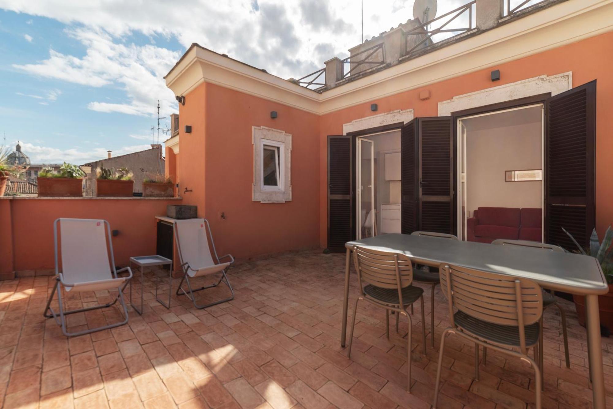 Apartment With Terrace In Via Del Pellegrino - Fromhometo罗马 外观 照片